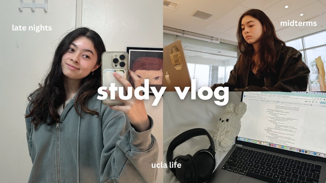 2AM STUDY VLOG AT UCLA 📝 midterm exam, daily student life, productive, what i eat, late nights