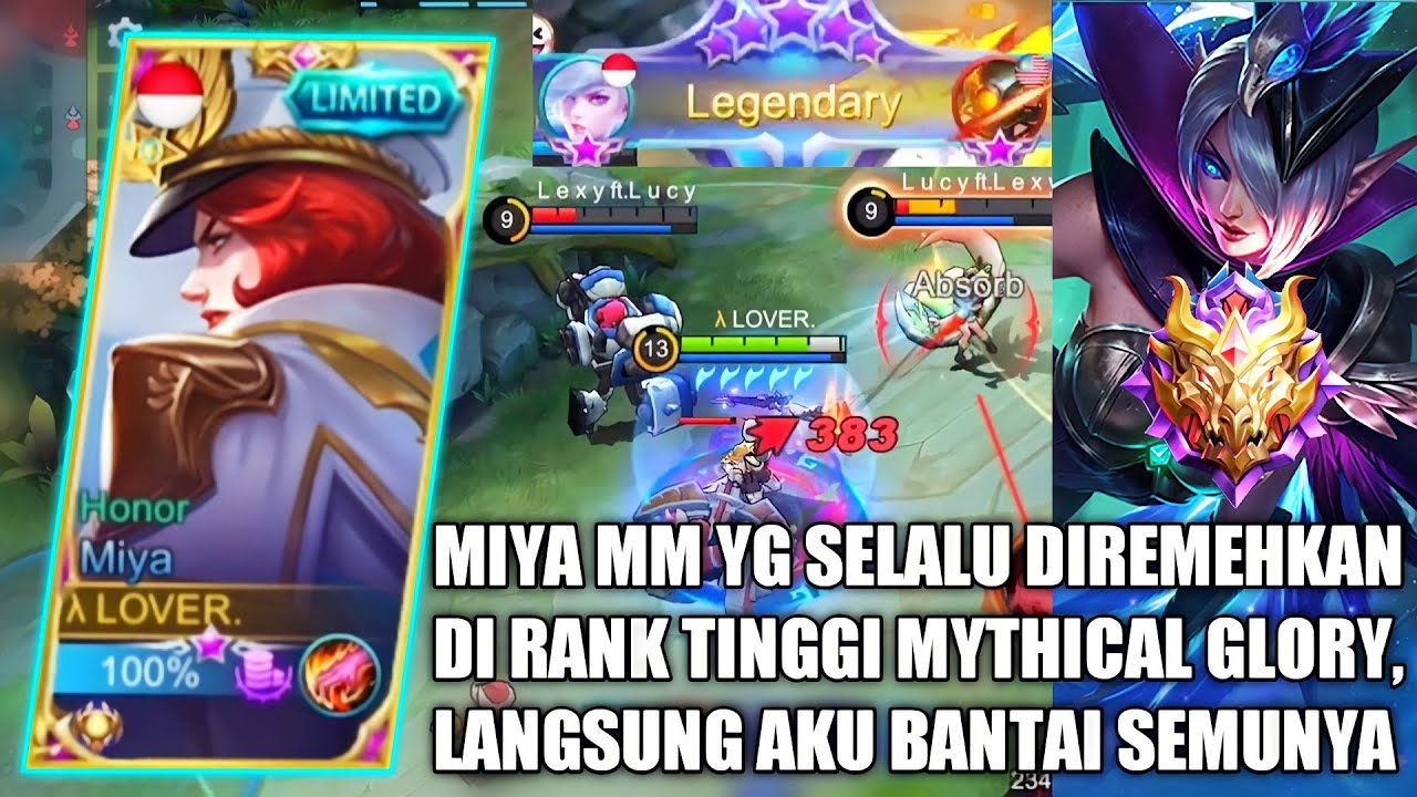 MIYA HYPER RANK MYTHICAL GLORY DI SEASON 20, SUDAH WAKTUNYA MIYA MEMBANTAI WARGA MYTHICAL GLORY !!