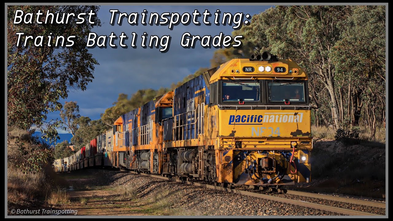 Bathurst Trainspotting: Trains Battling Grades