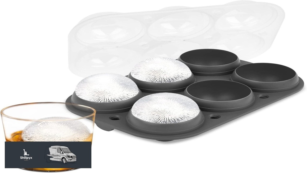Samuelworld Large Ice Ball Maker with Lid 6 x 2.5 Inch Ice