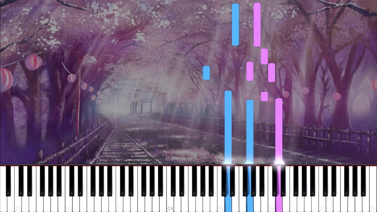 End Theme - 5 Centimeters Per Second [Piano Tutorial] (Synthesia) // Akmigone