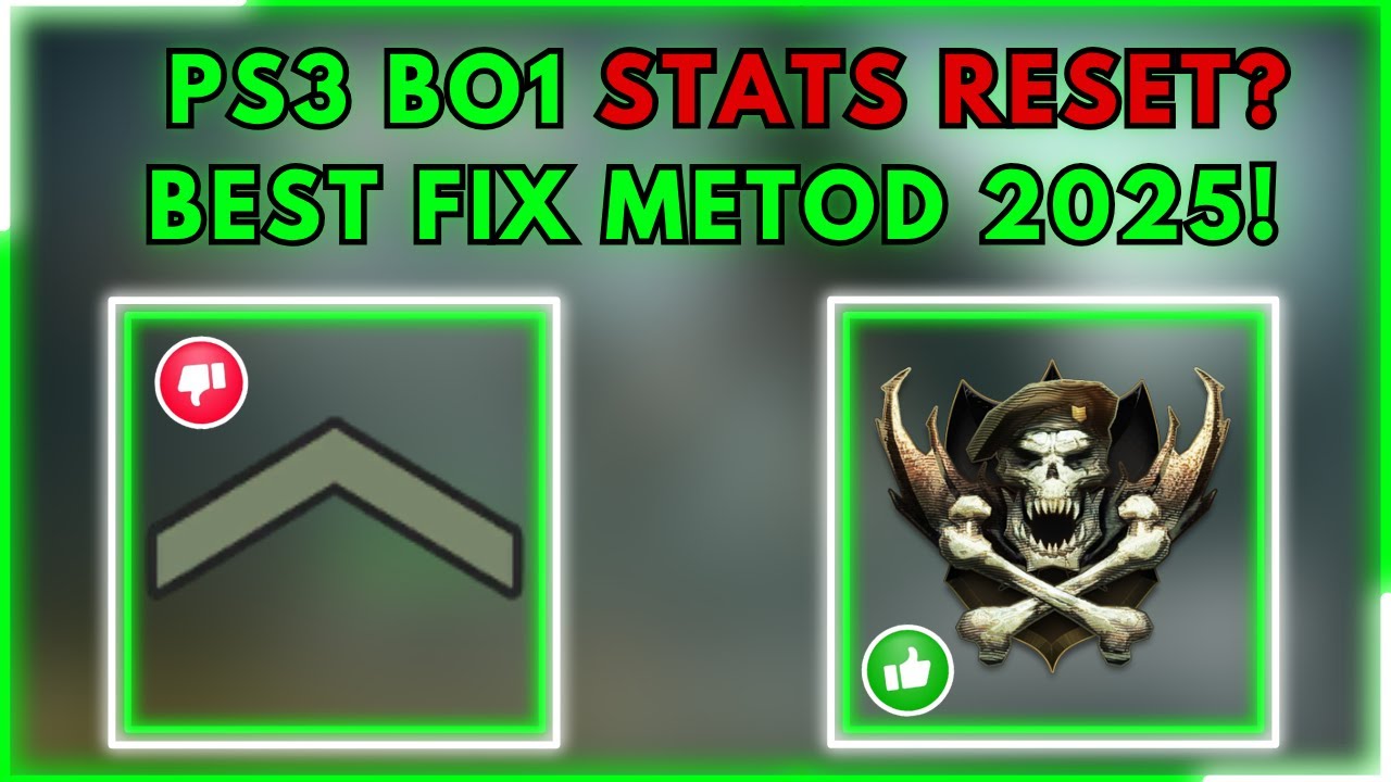 FIX Black Ops PS3 Stats Reset Error (2025) | Full Tutorial & Best Working Method!