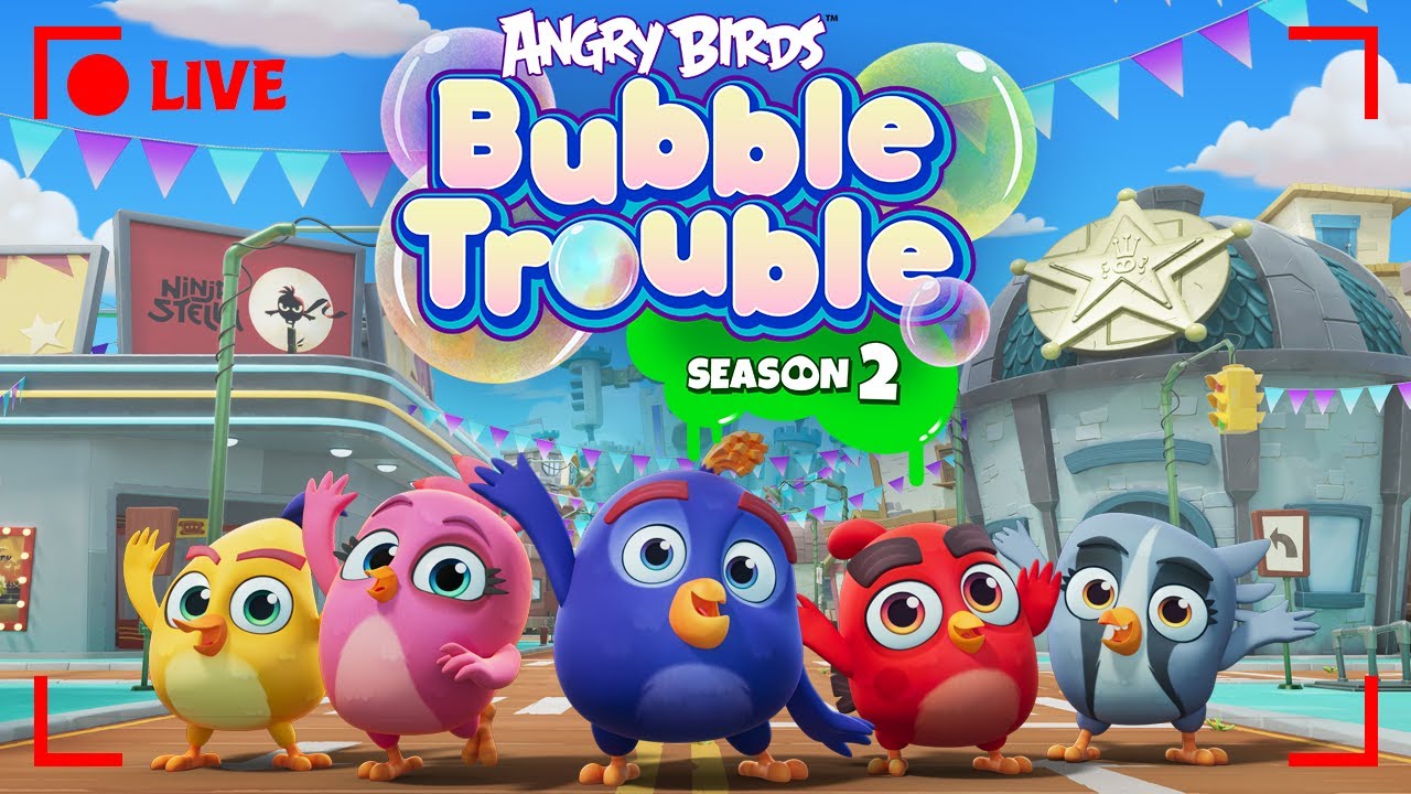 🔴 LIVE Angry Birds Party | Bubble Trouble Season 2