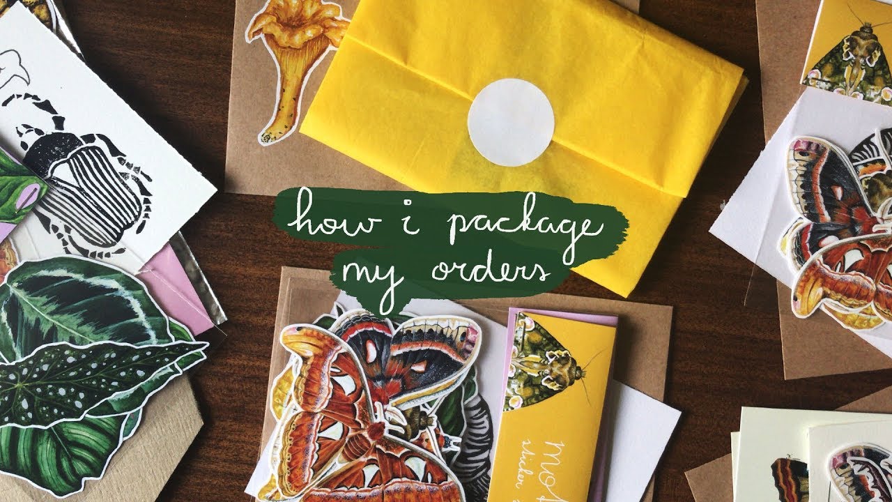 How I pack my etsy orders + Painting a mushroom // Studio vlog
