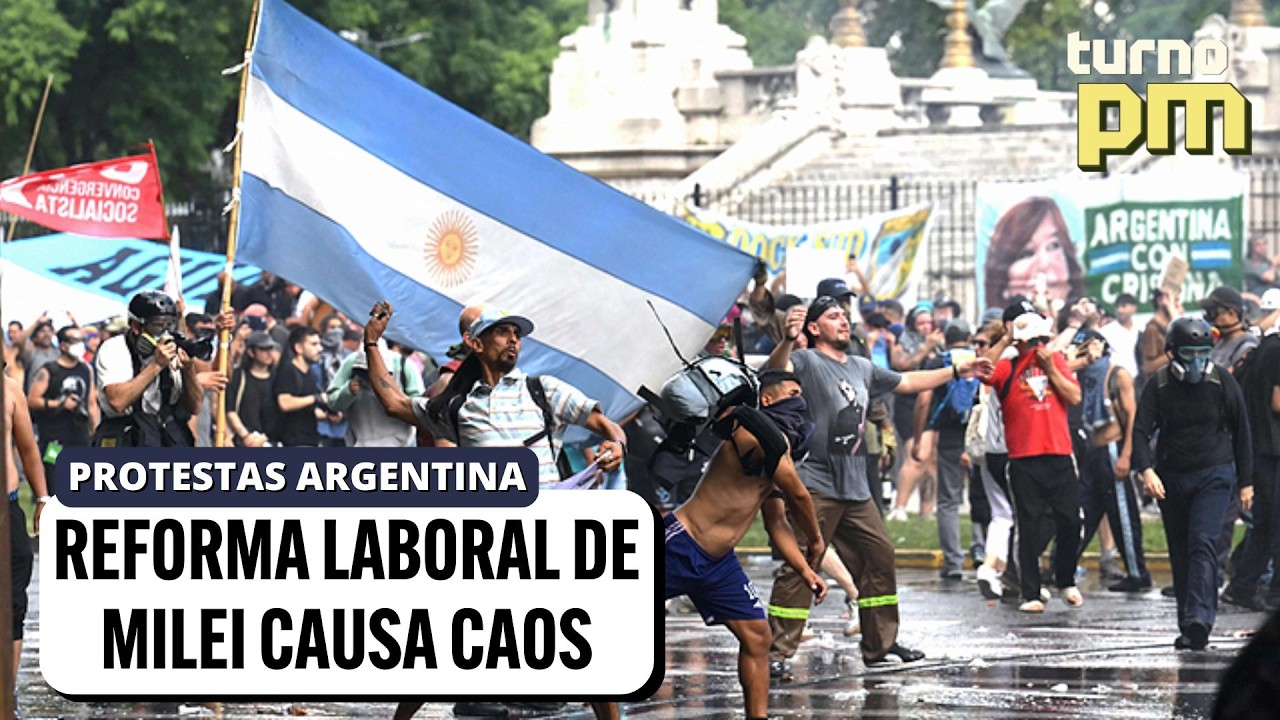 Tensión en ARGENTINA: REFORMA LABORAL DE MILEI desata protestas frente al CONGRESO