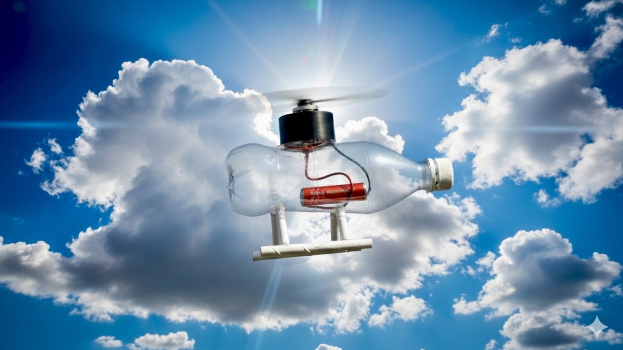 ডিসি মোটরের হেলিকপ্টার 🚁 | How to make a DC Motor Helicopter