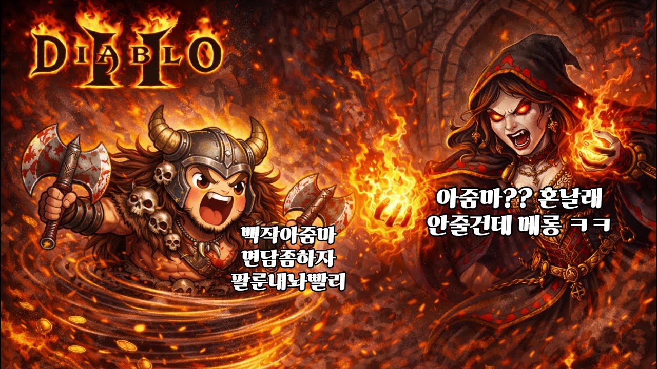 [디아2 하코] 맨땅 휠바바리안 백작아줌마 나랑 면담좀 하자 야간수당 챙기러 간다(레더 13기 2월 21일 오전9시 오픈 26.02.10)