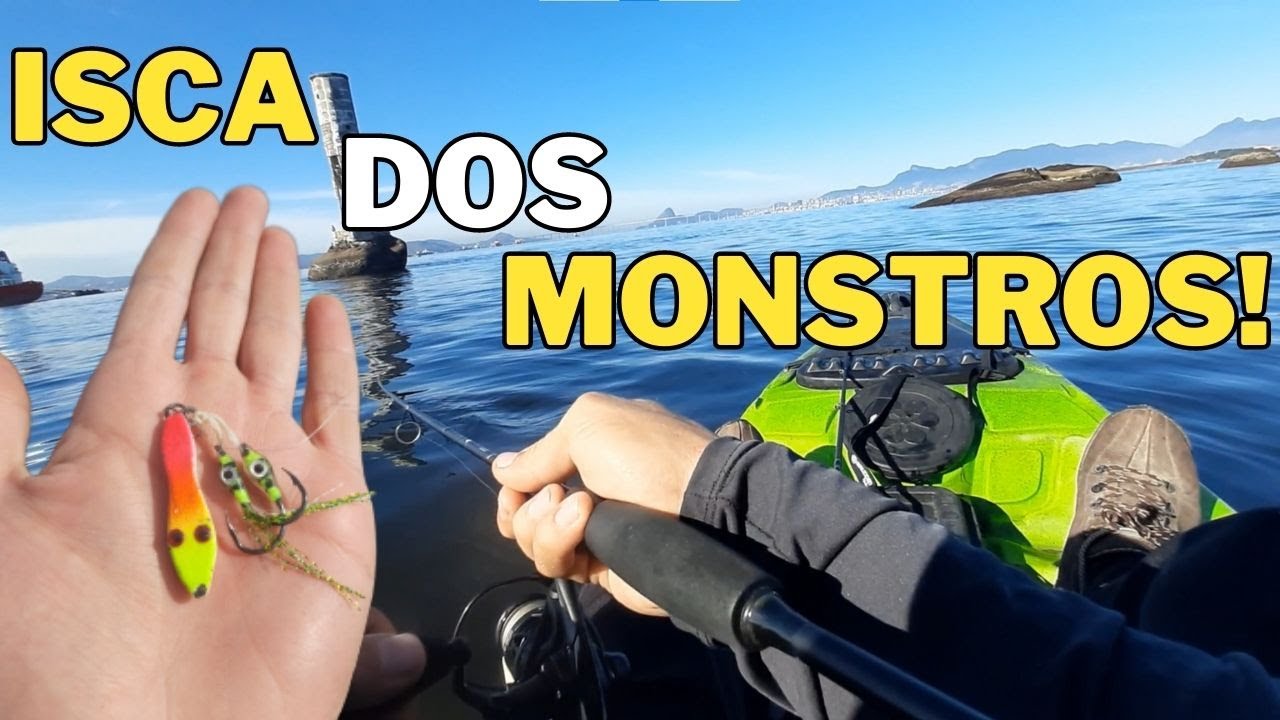 PEIXE PRÉ HISTÓRICO NA PESCARIA! PESCA DE CAIAQUE NA BAIA DE GUANABARA! RIO DE JANEIRO.