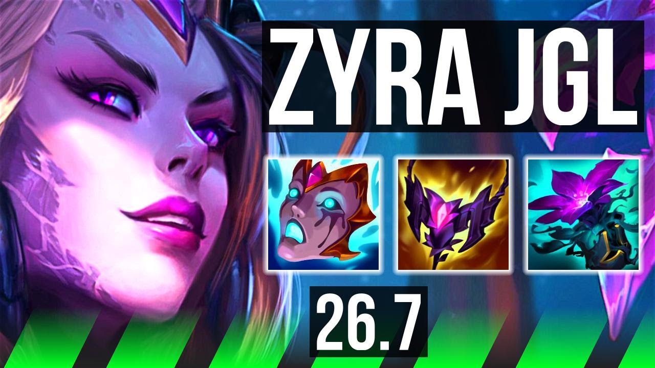 ZYRA vs KHA'ZIX (JGL) | Good KDA: 11/1/18, 41K damage | EUW Master | 26.7