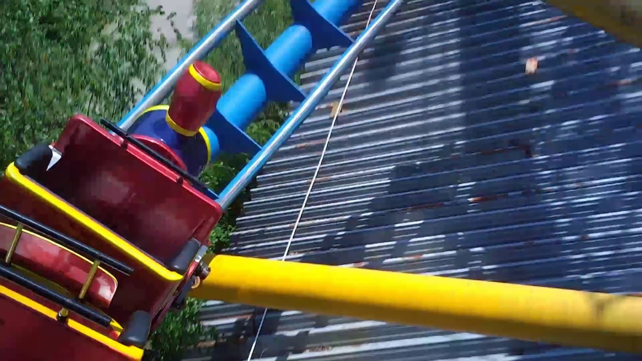 Wild train Roller Coaster back seat POV, FANTASIANA Erlebnispark Stra&szlig;walchen