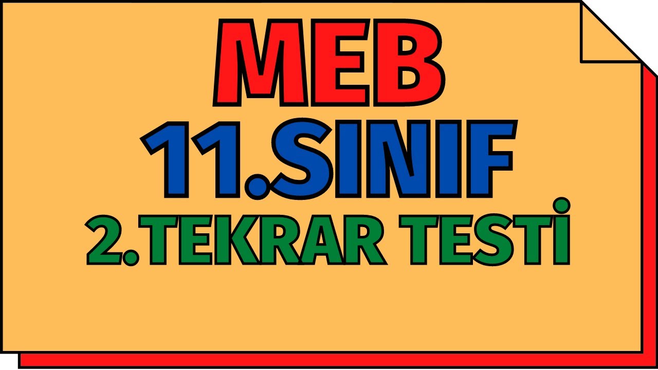 11.Sınıf Kimya 2.Tekrar Testi (Yeni Nesil Sorular) MEB | AYT 2020