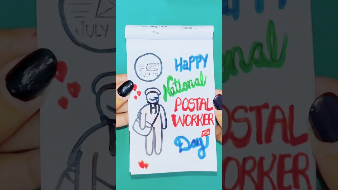 National Postal Worker Day 2021/National Postal Workers Day Drawing / Postal Workers Day Poster