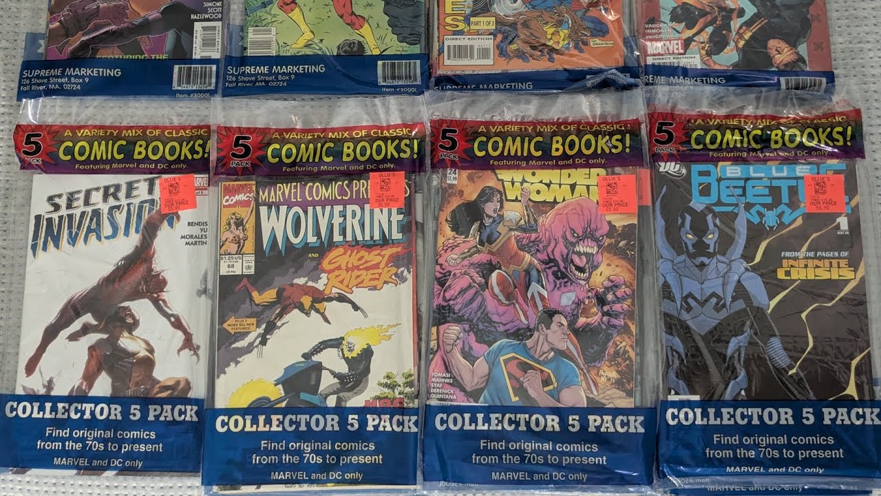 HUGE OLLIE'S COMIC 5 PACK HAUL!!!! UNBOXING 16 PACKS OF COMIC BOOKS!!
