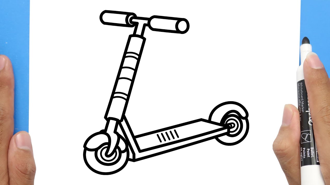 How to Draw Electric Scooter | Step by Step TUTORIAL