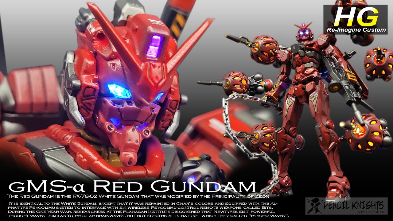 1/144 HG Red Gundam (LED CUSTOM) Tutorial | Mobile Suit: GQuuuuuuX
