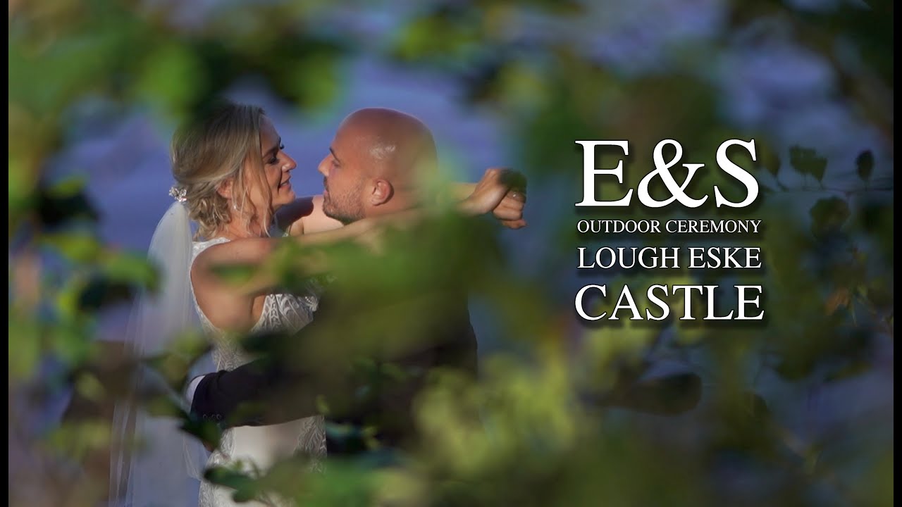 Outdoor wedding ceremony at Lough Eske Castle // E&S // Wedding Video