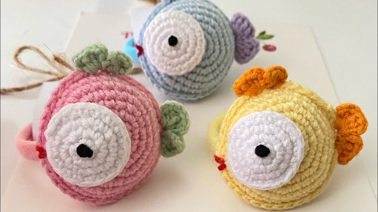 örgü toka yapımı. Balık lastik toka. çıtçıt toka yapımı. Toka yapımı. hair clips crochet. #örgütoka