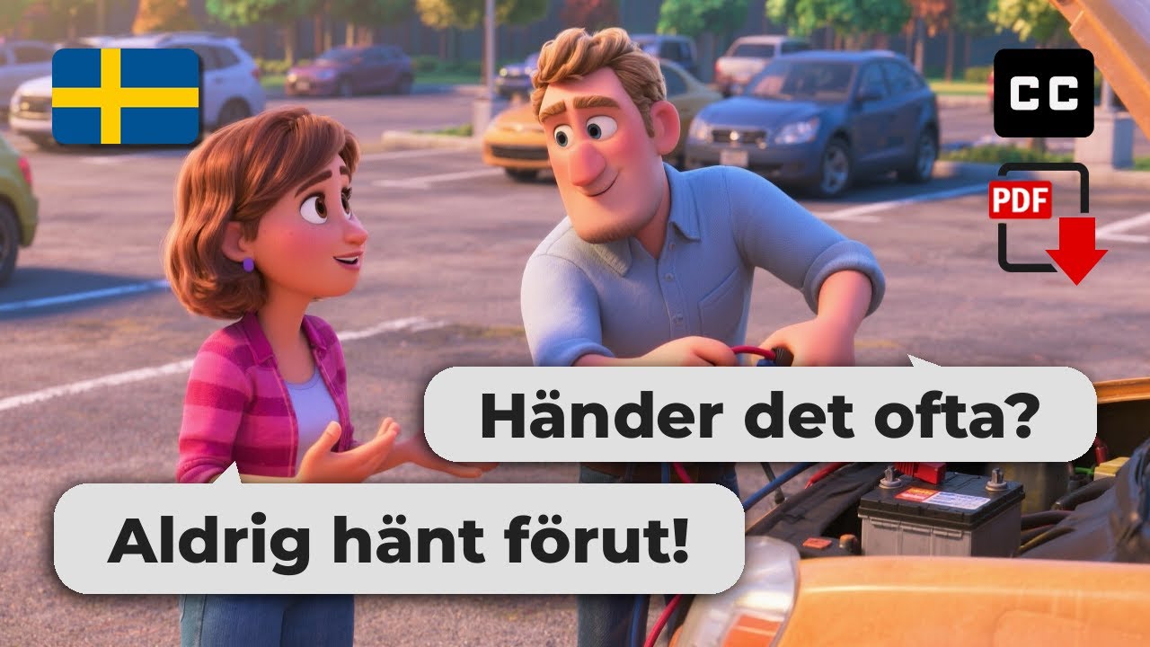 Learn Swedish Easily – 🚗 Jumpstart a Dead Battery | Beginner Level Conversation