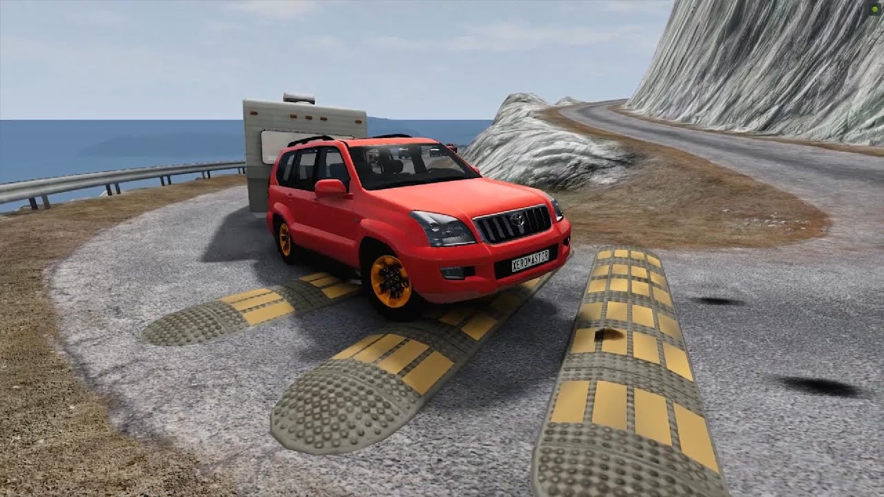 Mobil vs Speed bumps vs Potholes #558 beamng live 9