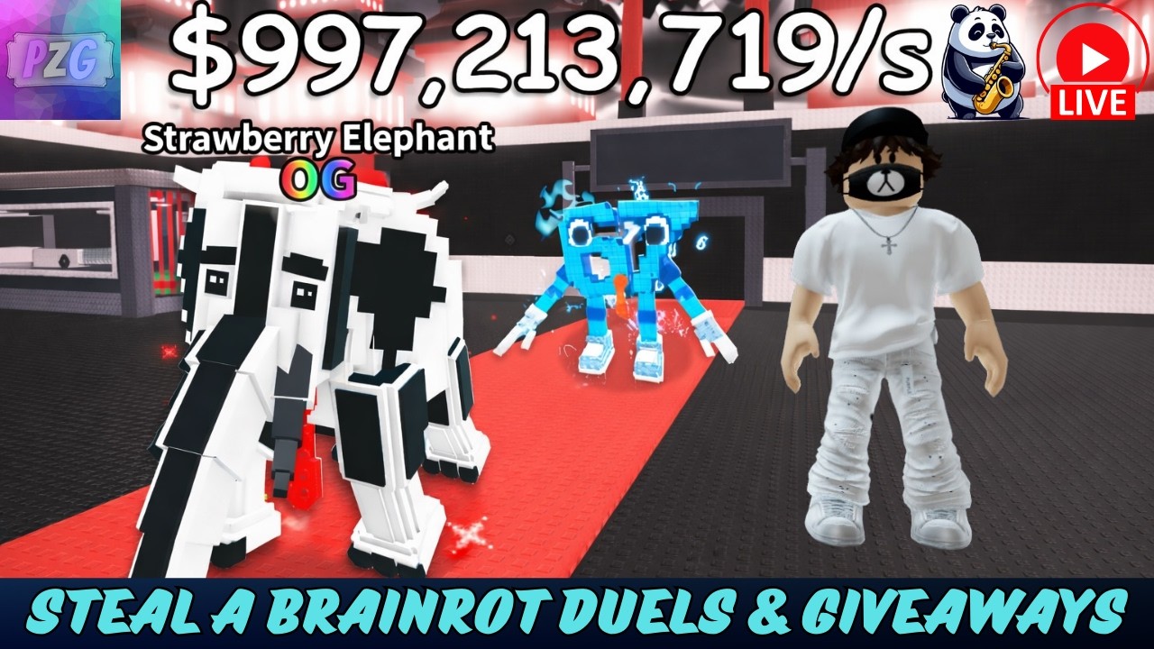 🔴 STEAL A BRAINROT GIVEAWAY & DUELS LIVE | SAB TRADING LIVE | NEW TRADING MACHINE!