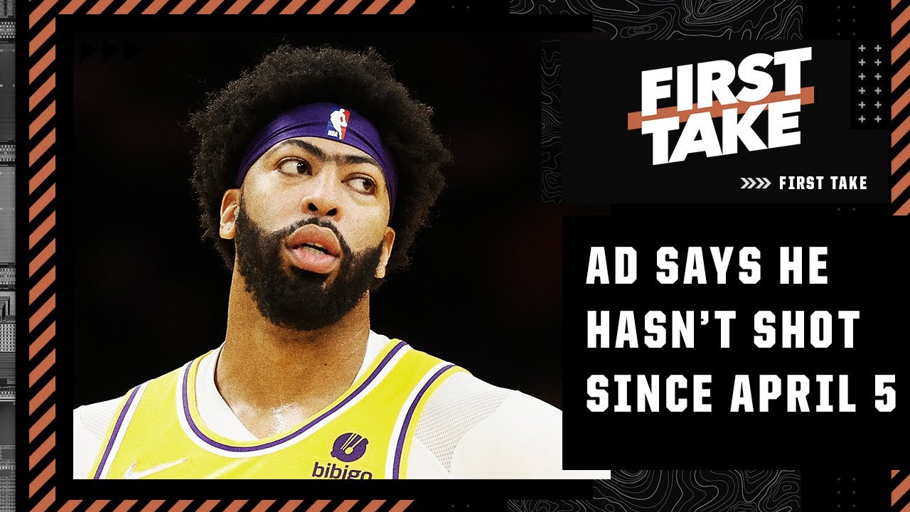 Reacting to Anthony Davis saying he hasn't shot a basketball since April 5 | First Take