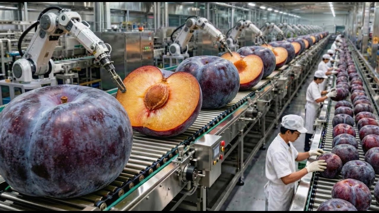 Inside a Modern Plum Factory: From Ripe Plums to Dark Fruit Extract (Full Process)
