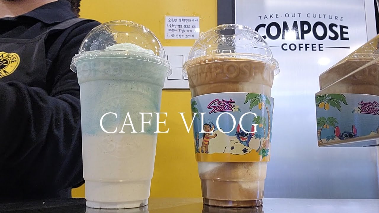 Eng/ 오랫만에 카페브이로그/cafevlog/ 새로운신메뉴/ 컴포즈커피