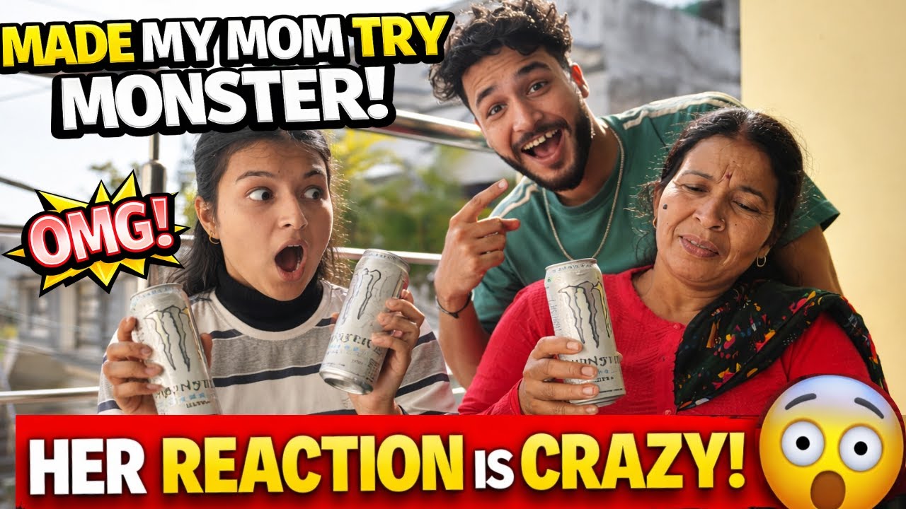 UNEXPECTED! My Mom Tried Monster Energy Ultra 😱 | Honest Family Reaction