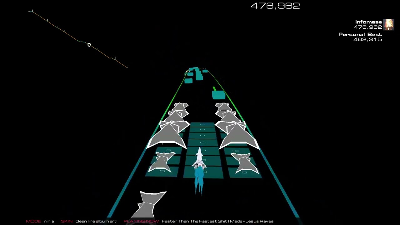 Jesus Raves – Faster Than The Fastest Shit I Made (Audiosurf 2 Ninja)