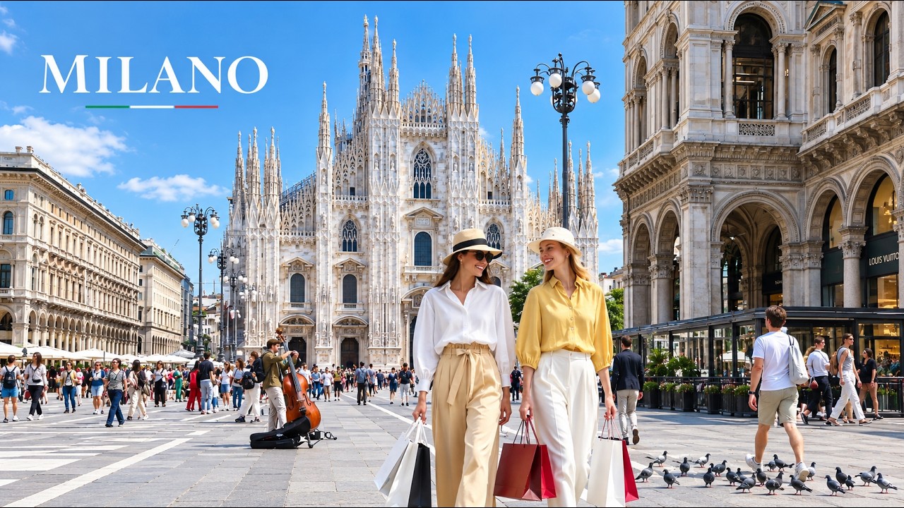 🇮🇹 Milan Walking Tour:  Piazza del Duomo & Beyond | 4K DHR