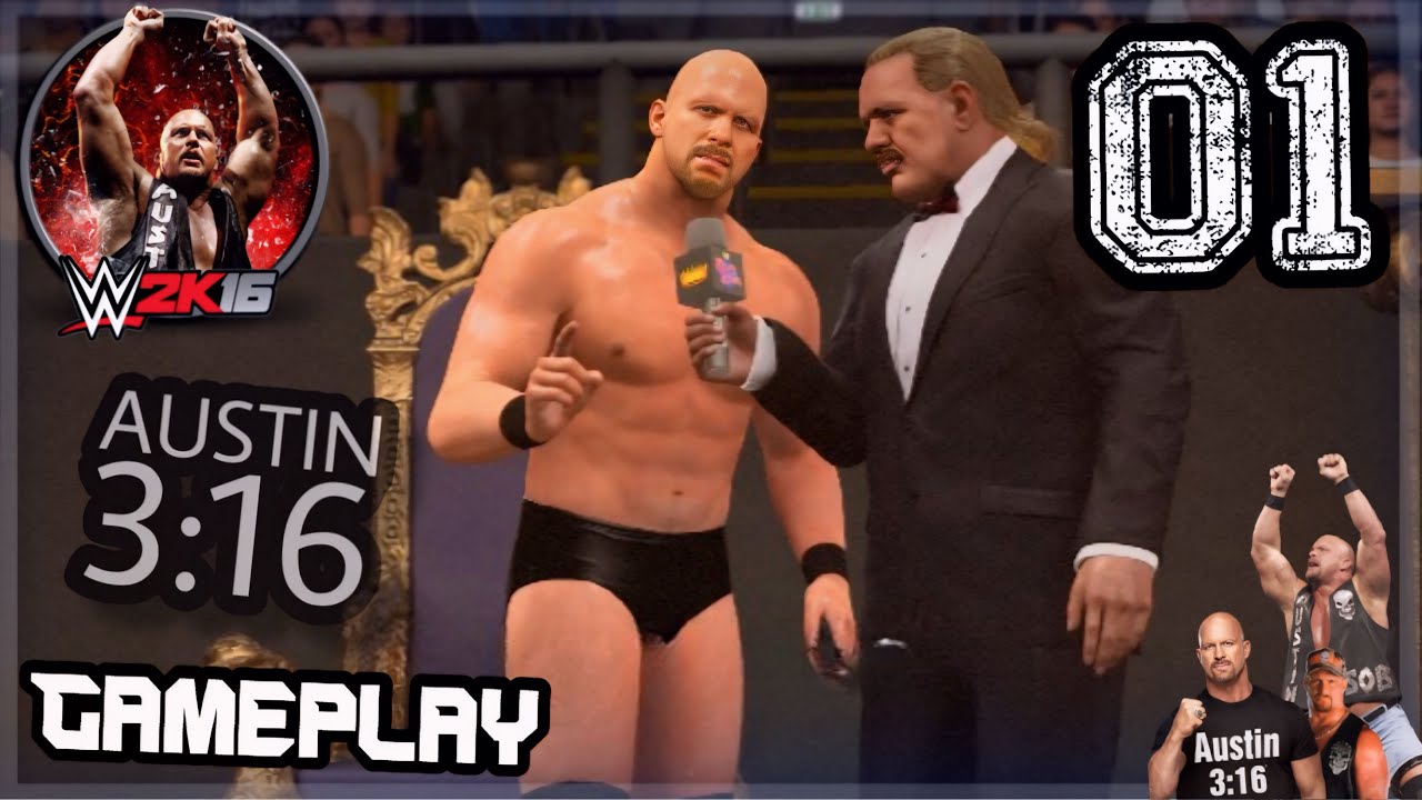 WWE 2K16 - Демонстрация 2K - Остин 3:16 Часть 1 Восхождение Остина к славе WWE 2K16 Геймплей Xbox...