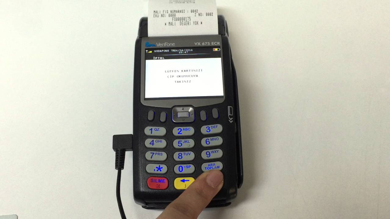 vx 675 kredi kartı ile yapılan satış işleminin iptali