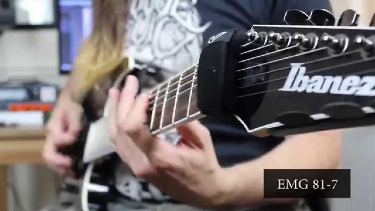 EMG Pickups 57-7 vs 81-7 (Comparison) - Ibanez Iron Label RGIR27FE