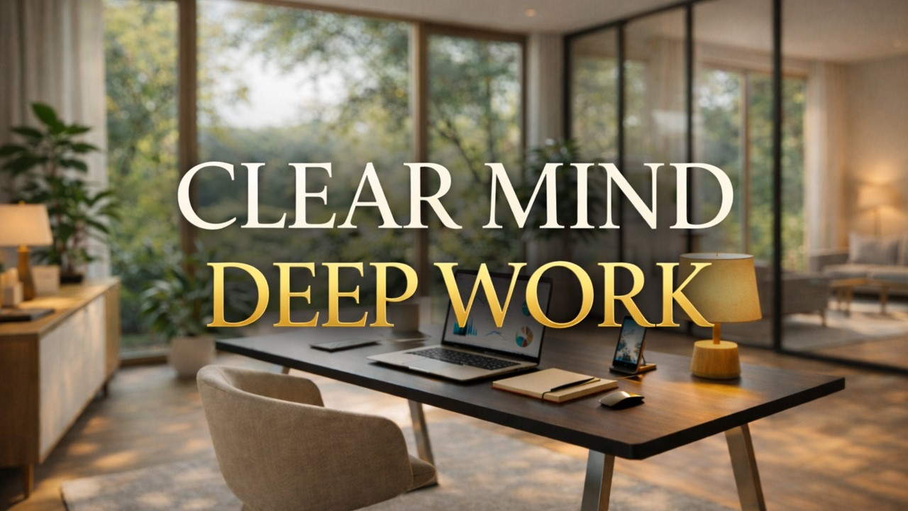 Clear Mind Focus Music | Relaxing Ambient Background for Deep Work, Study & Productivity