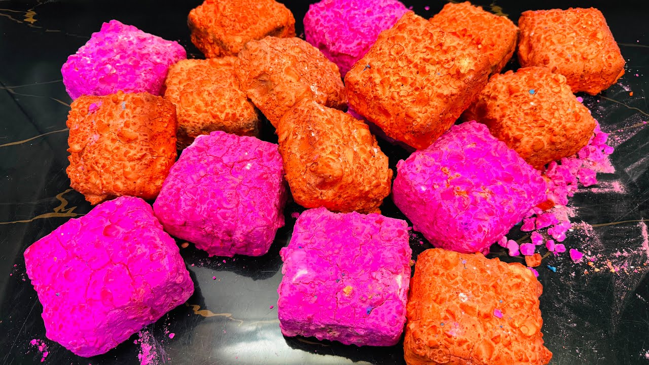 Paste Dyed Chalk ASMR Crush | Behind-the-scenes studio and workspace