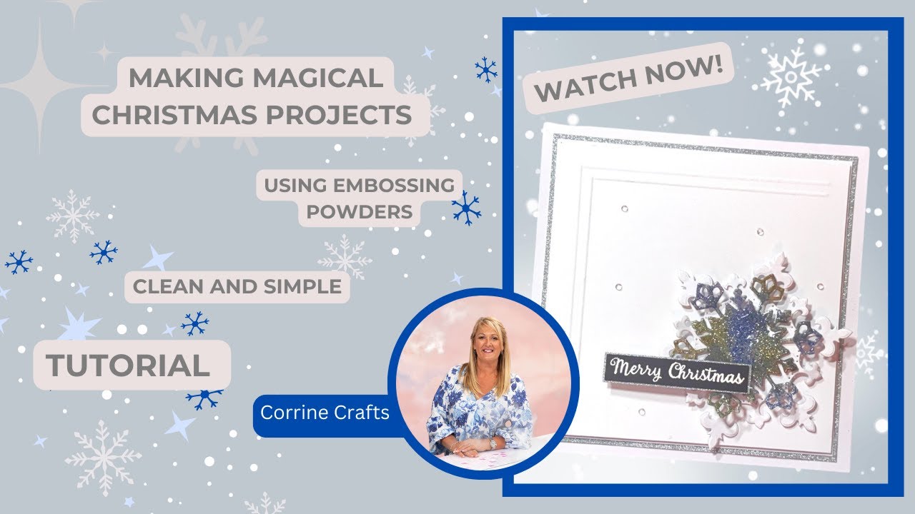 ❄️ Not to be missed - How to make a Clean and Simple (CAS) card with a HEAT EMBOSSED snowflake ❄️
