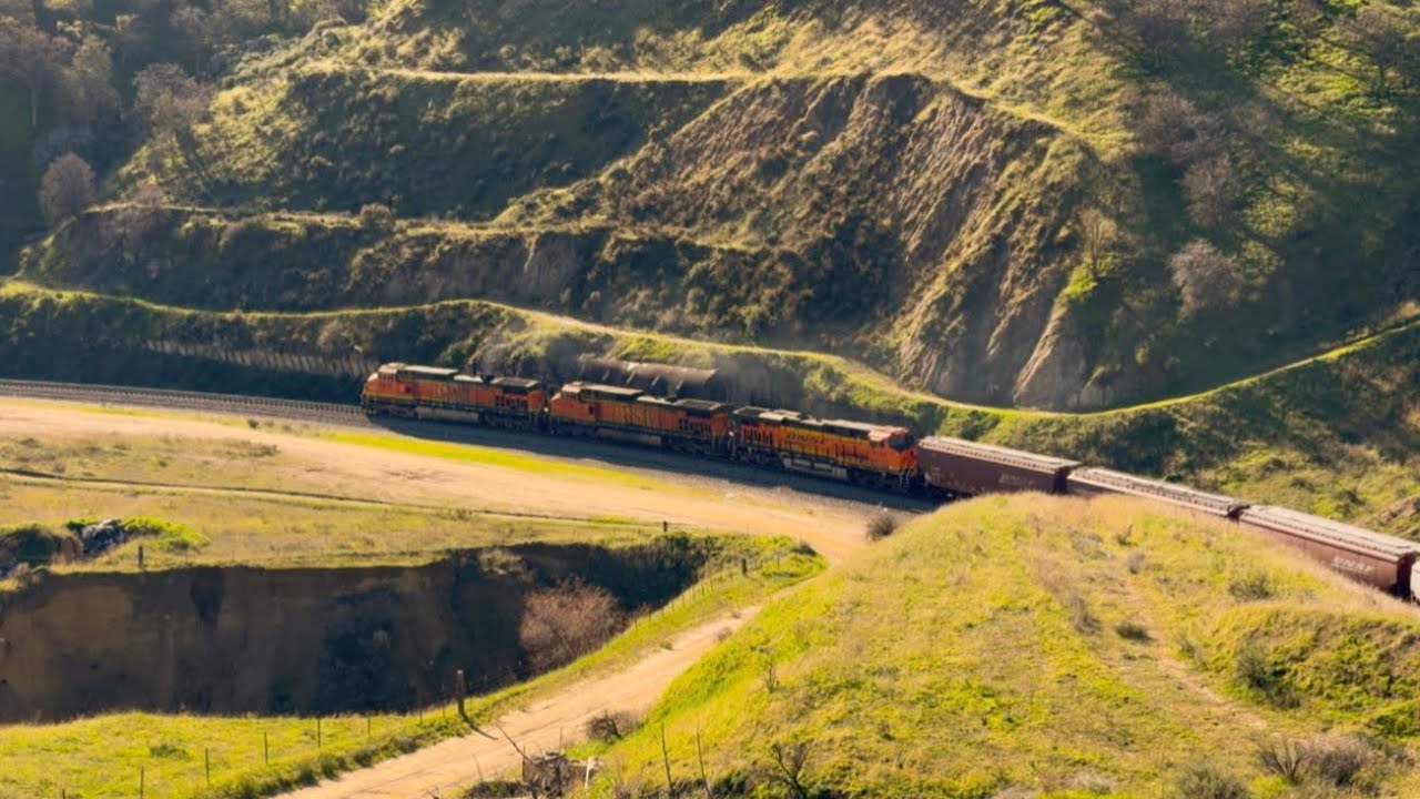 A BNSF Grain Train Charges Up out of Bealville on the Tehachapi Sub! | January 9, 2026