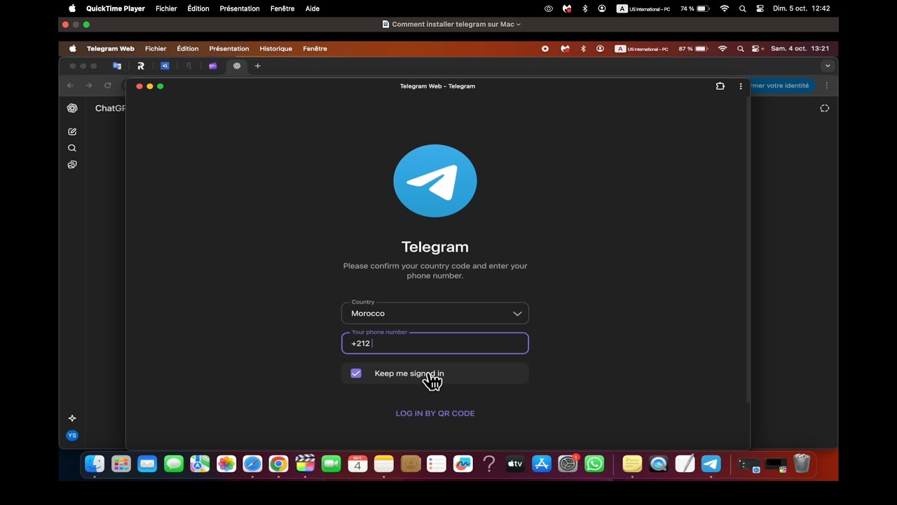 Comment installer telegram sur Mac