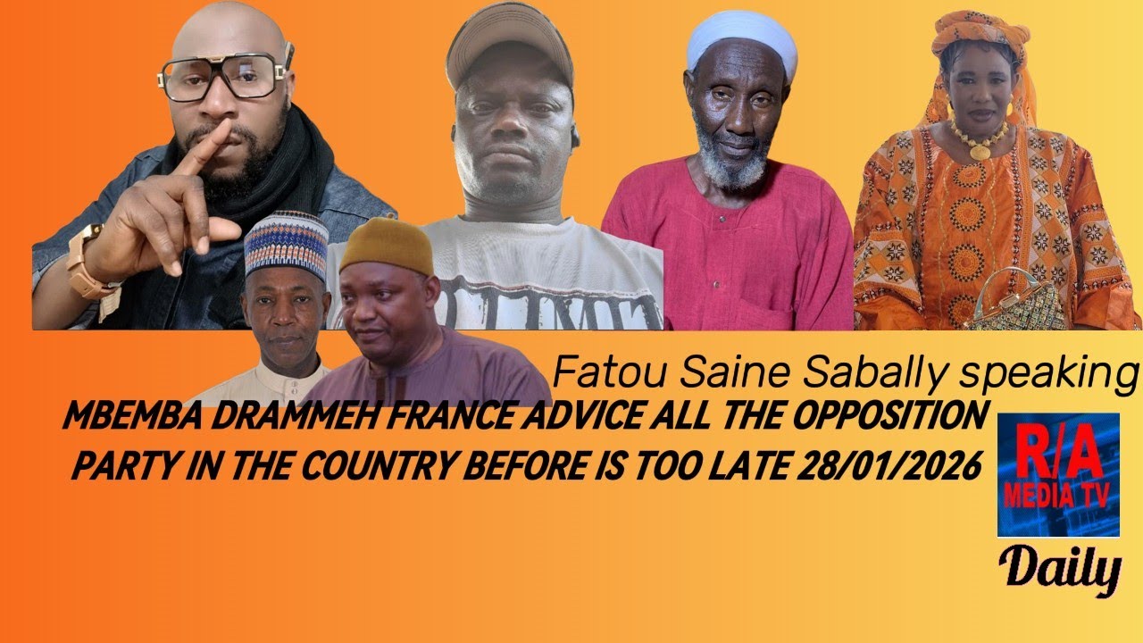 Mbemba Drammeh, Hon Omar B Darboe Ba-Bolong Singhateh,  Fatou Saine Sabally speaking, 28/01/26