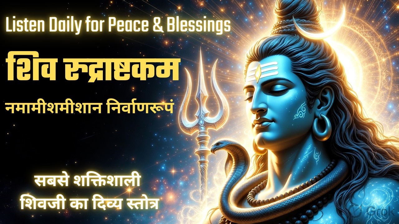 शिव रुद्राष्टकम   नमामीशमीशान निर्वाणरूपं   सबसे शक्तिशाली शिवजी का दिव्य स्तोत्र