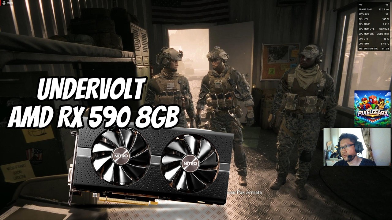 Battlefield 6 tapi menggunakan VGA AMD RX 590 8GB (Undervolt)
