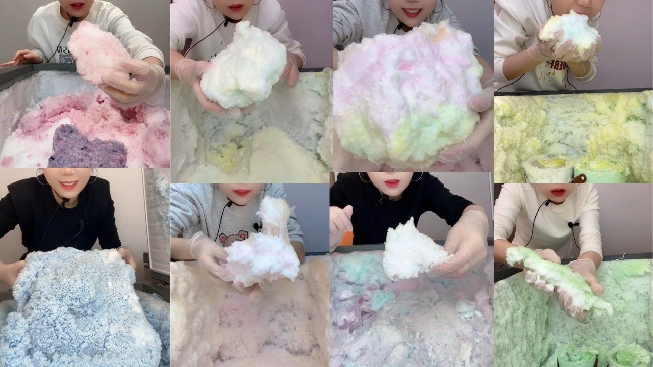 ASMR ICE EATING || YY'S SOLO FREEZER FROST EATING🥶SATISFYING SQUEAKY SOFT CRUNCHY FROST BITES ASMR🧊