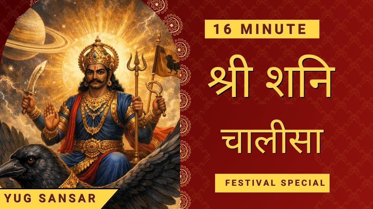 Shani Chalisa (शनि चालीसा) - with Hindi lyrics BY YUG SANSAR