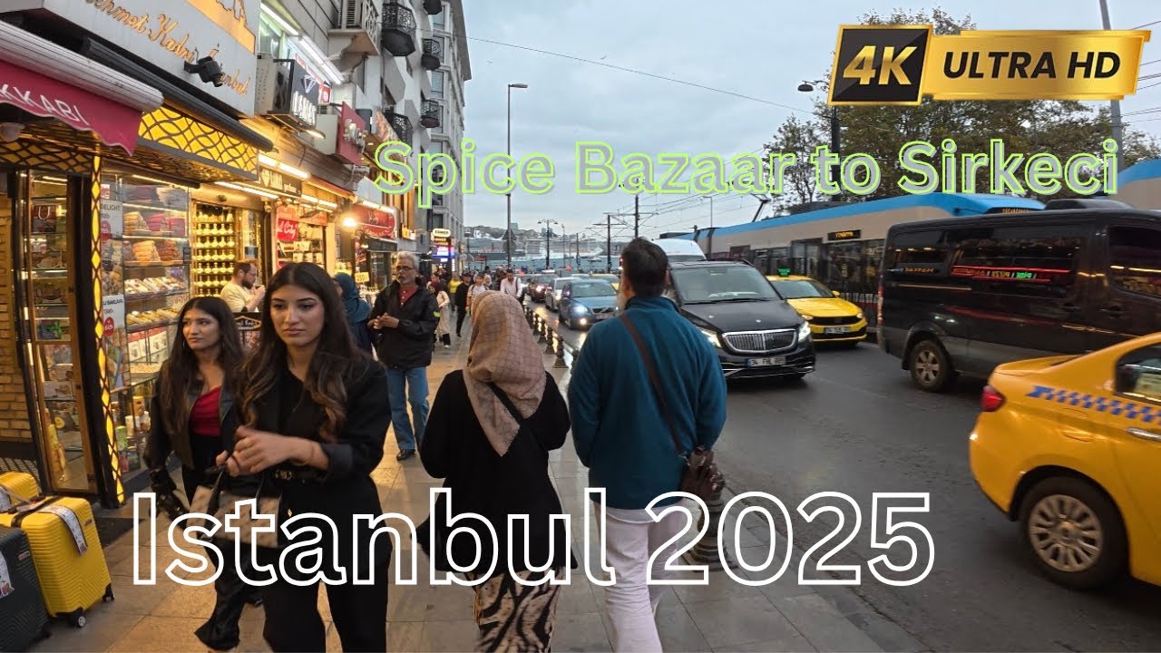 Istanbul 2025 | Walking from Spice Bazaar to Sirkeci & Eminönü | 4K Walking Tour