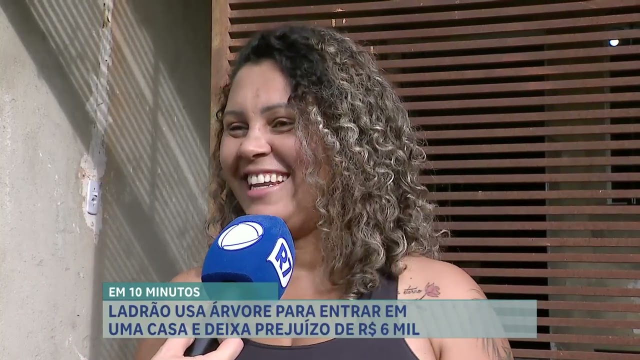 Ladrão usa árvore para invadir residência em Contagem, na Grande BH