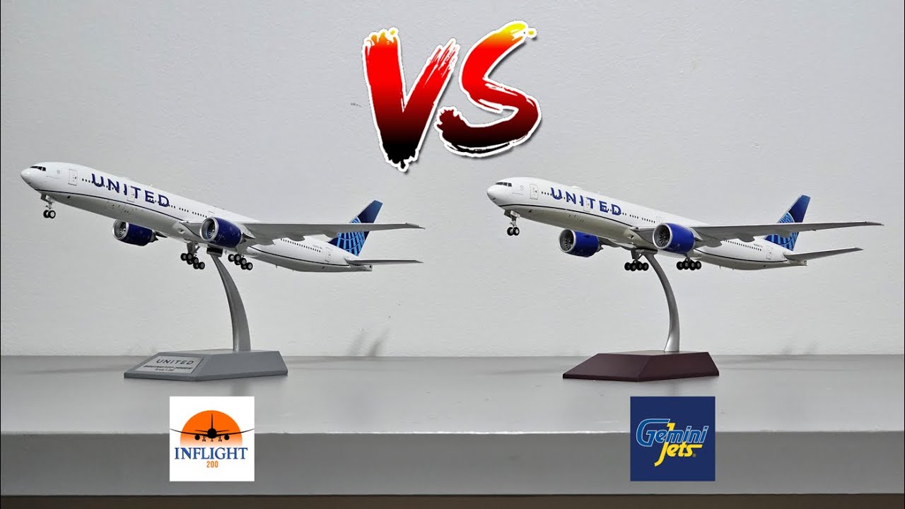 Поединок моделей самолётов! Gemini 200 против Inflight 200, 1/200 United Airlines Boeing 777-300ER