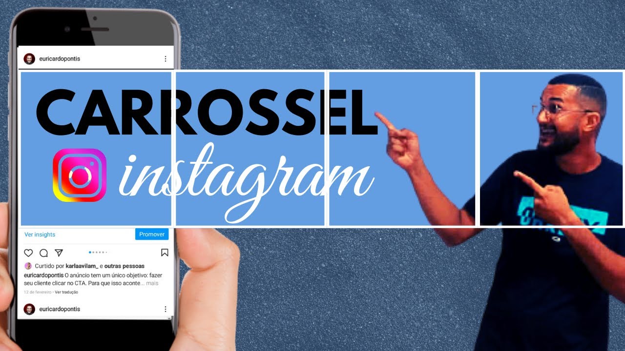 Como fazer post de CARROSSEL no instagram - post de carrossel passo a passo- (tutorial completo)