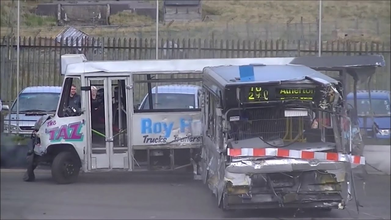 Bus Banger Racing @ Buxton Raceway UK 21st April 2014 DD