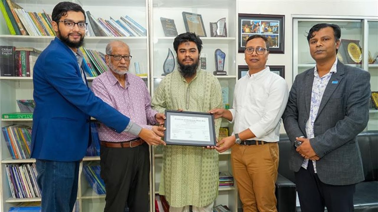 BUTEX's Md. Abdul Ohab Shams awarded Innovation Black Belt from TTIH