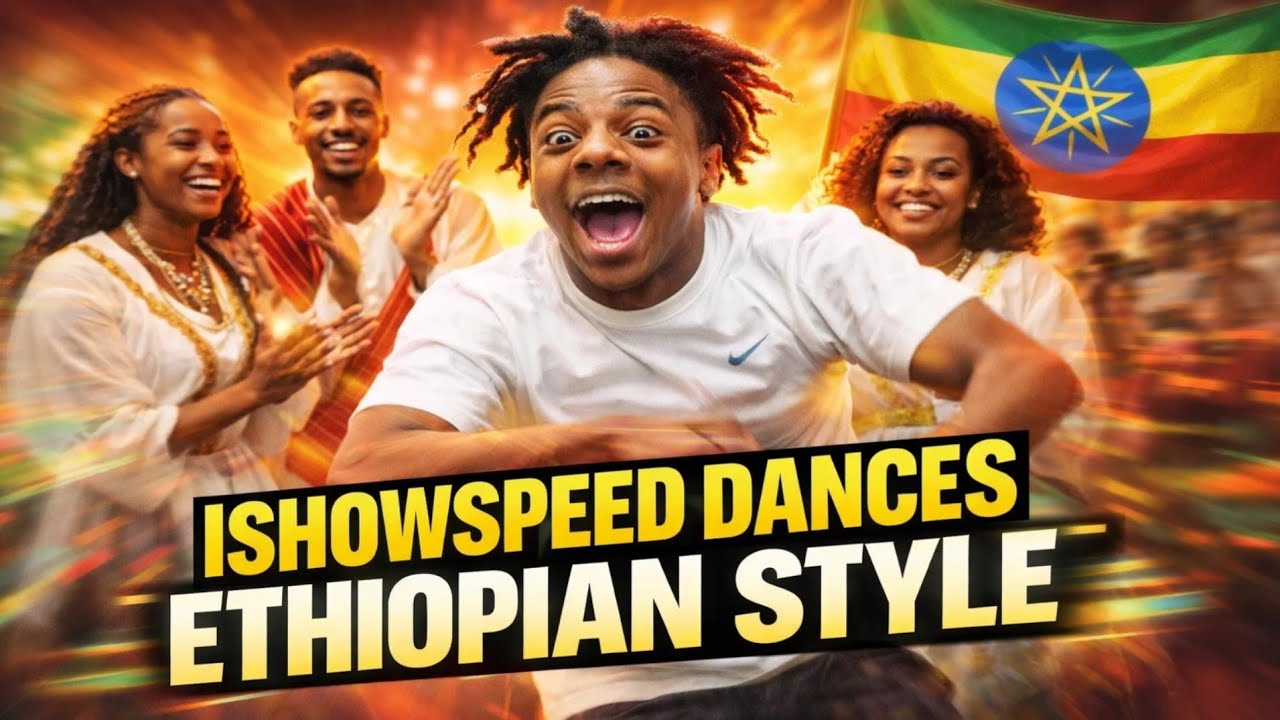 На канале ISHOWSPEED замечены танцующие в Эфиопии.
